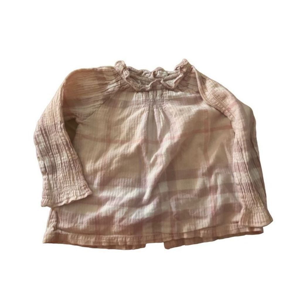 Burberry plaid purple blouse 18 months